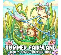 Summer Fairyland Coloring Book: Cute Fantasy Land Coloring Pages for Adults & Teens Featuring Fairy Buddies in Magical Nature Scenes and More!