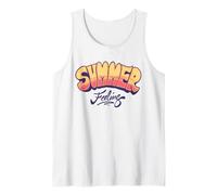 Summer Feeling Retro Sunset Vibe Gráfico | Fun Summertime Camiseta sin Mangas