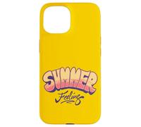 Summer Feeling Retro Sunset Vibe Gráfico | Fun Summertime Carcasa para iPhone 15