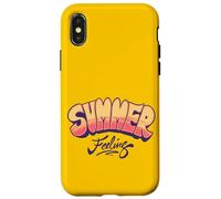 Summer Feeling Retro Sunset Vibe Gráfico | Fun Summertime Carcasa para iPhone X/XS