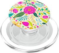 Summer Flower Modern Colorful Cute Garden Botanical Floral PopSockets PopGrip para MagSafe