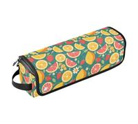 Summer Fresh Fruits - Bolsa de viaje colorida para mujer, con alfombrilla extraíble resistente al calor, organizador de herramientas para el cabello de gran capacidad, para planchas planas, alisadores