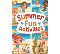 Summer Fun Activity Workbook in gray: beaches, sea creatures, kids, fun, engaging, activity, coloring,