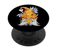 Summer GNOME For Bee Keeper Daisy Flower and Honey Bee GNOME PopSockets PopGrip Adhesivo
