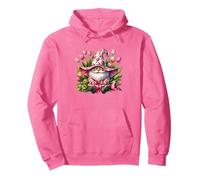 Summer GNOME For Flower Lovers and Women with Pink Tulips Sudadera con Capucha