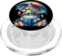 Summer GNOME For Teacher Reading Books Under Sun Parasol PopSockets PopGrip para MagSafe