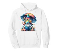 Summer GNOME For Teacher Reading Books Under Sun Parasol Sudadera con Capucha