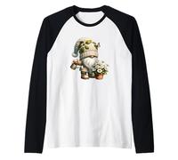 Summer Gnome Grandpa With Daisy Flowers For Gardening Mom Camiseta Manga Raglan