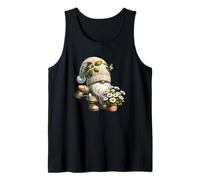 Summer Gnome Grandpa With Daisy Flowers For Gardening Mom Camiseta sin Mangas
