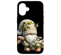 Summer Gnome Grandpa With Daisy Flowers For Gardening Mom Carcasa para iPhone 16