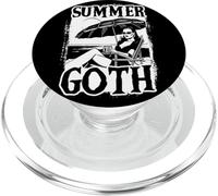 Summer Goth Beach Day Vampire Hiding from The Sun PopSockets PopGrip para MagSafe