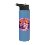 Summer Halloween Skeleton Costume, Spooky Summerween Graphic Stainless Steel Insulated Water Bottle