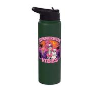 Summer Halloween Skeleton Costume, Spooky Summerween Graphic Stainless Steel Insulated Water Bottle