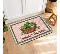 Summer Harvest - Tapetes de cocina para piso, tapetes suaves de sandía vintage, acolchados, cómodos, lavables, para fregaderos de cocina, lavandería, baño, 20 x 31 pulgadas