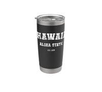 Summer Hawaiian Islands (est 1959) Hawaii Aloha State Vaso térmico de acero inoxidable de doble pared