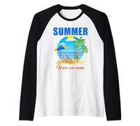 Summer Here We Come - Family & Couples Summer Vacation Trip Camiseta Manga Raglan