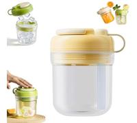 Summer Ice Cup - 3 in 1 Water Cup, Ice Cube Cups with Lid & Molds, Squeeze Ices Bottle with Handle for Coffee, Juice, Smoothie, Freezer, Travel, Gym & Home Use (Beige,550ml)