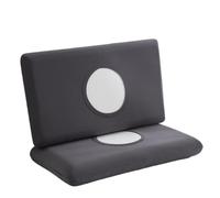 Summer Ice Silk Pillowcase Cool Sensation Memory Single Piece Design Universal Machine Washable(Dark Gray [Small Ice Skin Cooling Memory Pillowcase] One Pair,42cm x 70cm)