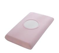 Summer Ice Silk Pillowcase Cool Sensation Memory Single Piece Design Universal Machine Washable(Light and Elegant Powder [Small Ice Skin Cooling Memory Pillowcase] Single Pack,35cmx55cm)