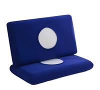 Summer Ice Silk Pillowcase Cool Sensation Memory Single Piece Design Universal Machine Washable(Sapphire Blue [Small Ice Skin Cooling Memory Pillowcase] One Pair,30cm x 50cm)