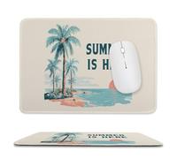SUMMER IS HERE - Alfombrilla de mouse para computadora de oficina pequeña con base de goma antideslizante, alfombrilla de mouse para juegos