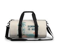 Summer is HERE - Bolsa de viaje para gimnasio para mujeres y hombres, bolsa de lona cilíndrica, bolsa de entrenamiento deportiva con correa para el hombro