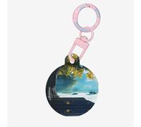 Summer is Illusory, Lying on The Beach - Etiqueta de identificación para mascotas para perros y gatos, personalizada, moderna, redonda, muchos colores, material acrílico, para mascotas pequeñas y