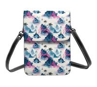 Summer Island - Bolsas cruzadas pequeñas con estampado de isla para mujer, bolsos pequeños de cuero para teléfono celular