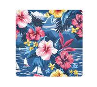 Summer Island - Paño de envoltura tropical para cámara, tela autoadhesiva mágica para lente de cámara, protector de lente, bolsa de tela de maquillaje, 13.8 x 13.8 pulgadas, multicolor, 21.7x21.7in,