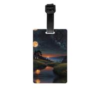 Summer isNight Dream - Etiquetas de privacidad para equipaje de viaje, etiquetas de identificación con bolsa, mochila, colores brillantes fáciles de identificar