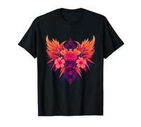 Summer Jungle Paradise Fuego Flor Alas Camiseta