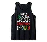 Summer Just a Girl Who Loves Christmas in July Camiseta sin Mangas