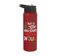 Summer Just a Girl Who Loves Christmas in July Stainless Steel Insulated Water Bottle