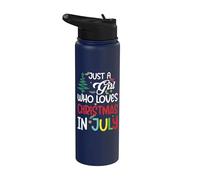 Summer Just a Girl Who Loves Christmas in July Stainless Steel Insulated Water Bottle