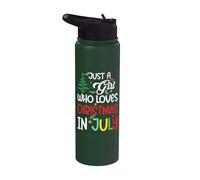 Summer Just a Girl Who Loves Christmas in July Stainless Steel Insulated Water Bottle