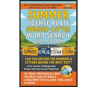 Summer License Plate Number Letter Word Search Puzzle Book For Teens, Adults & Seniors: Large Print Find Easy To Read 2400 Words With Solutions | ... for Travel, With Dementia & Relaxation