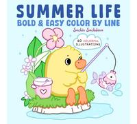 Summer Life Color by Line: Bold and Easy Coloring Book for Adults and Kids with Landscapes, Beaches, Sweet Treats and Cute Animals (Color by Line Coloring Book)