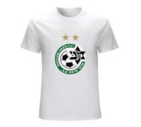 Summer Maccabi Haifa Print T Shirt Men Women Casual O Neck Hip Hop Shirt Unisex T-Shirt White L