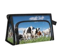 Summer Meadow Bolsa de Maquillaje de Viaje para Mujeres, Hombres, Niños, Niñas Niños, Lindas Vacas, Multiusos, Neceser de Tocador Cosmético Artículos de Baño Organizador Color L, color, large,