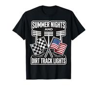 Summer Nights and Dirt Track Lights Carreras Camiseta