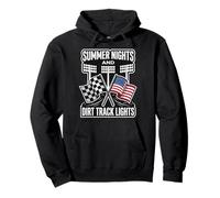 Summer Nights and Dirt Track Lights Carreras Sudadera con Capucha