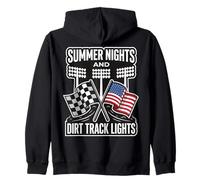 Summer Nights and Dirt Track Lights Carreras Sudadera con Capucha