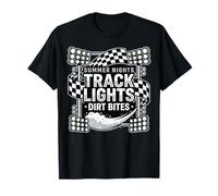 Summer Nights Track Lights Dirt Bites Diseño Dirt Track Camiseta