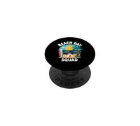 Summer Ocean Vacation Funny Beach Day Squad PopSockets PopGrip Adhesivo