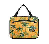 Summer Orange Tropical Trees Hanging Toiletry Bag Hombres con gancho, Diseñador Multifuncional Medicina Bolsas para las Mujeres Must Trip Bolsa para guardar maquillaje L
