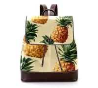 Summer Oranges and Lemons - Mochila de piel sintética para laptop, mochila de viaje para mujer, Multicolor 03, 27x12.3x32cm