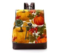 Summer Oranges and Lemons - Mochila de piel sintética para laptop, mochila de viaje para mujer, Multicolor 06, 27x12.3x32cm