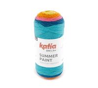 SUMMER PAINT de Katia ovillos de 150 gramos y 500 metros (503 - Amarillo-Azul-Naranja-Rosa medio)