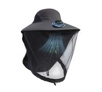 Summer Personal Sun Hat with Fan - Wide Brim UV Protection Cap | Fabric Unisex Outdoor Cooling Hat with Built-In Fan For Fishing Hunting Camping Cycling Hiking Travel Dark Gray Light Gray Black