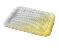 Summer Pet Ice Silk Dog House - 2025 New Breathable Cooling Kennel & Cat Bed with Ice Pad Technology for Ultimate Heat Relief (Gradient Yellow,XL)